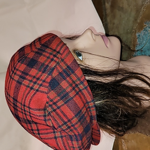 Pendleton. Made in USA. Vintage. Wool Newsboy Driving Cap. Tartan. Size M - Picture 8 of 10